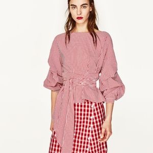 Striped Zara Wrap blouse